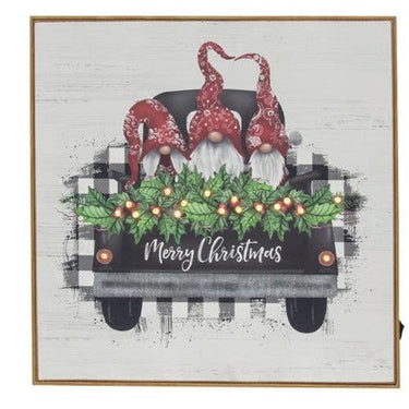 LED Merry Christmas Gnome Truck Art, 2 Asstd. sold individually - The Fox Decor